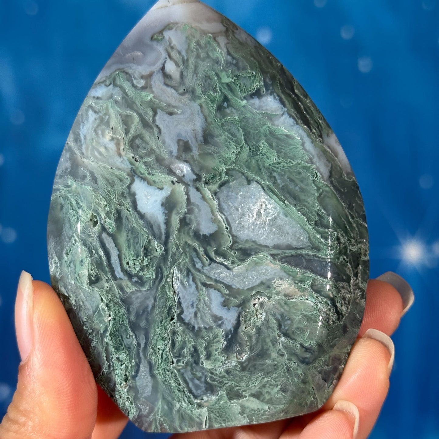 Moss Agate Free Form – 0.190 kg