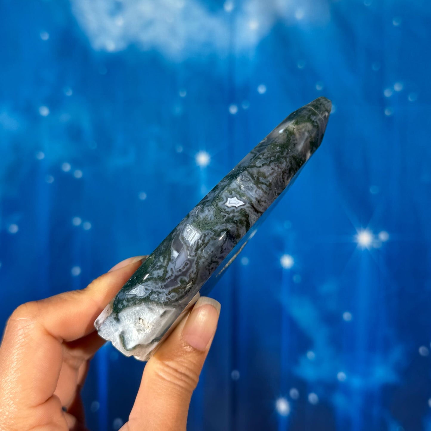 Moss Agate Free Form – 0.252 kg