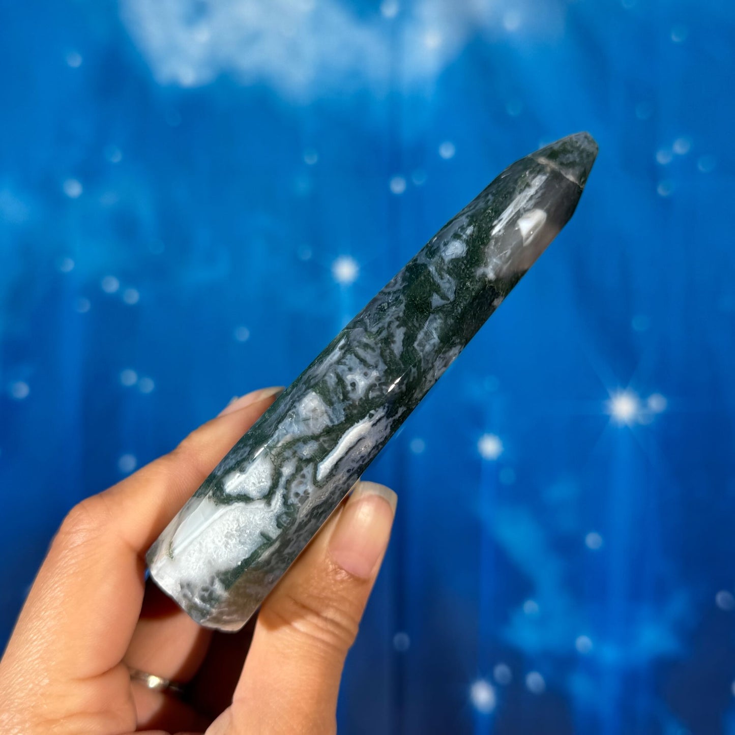 Moss Agate Free Form – 0.252 kg