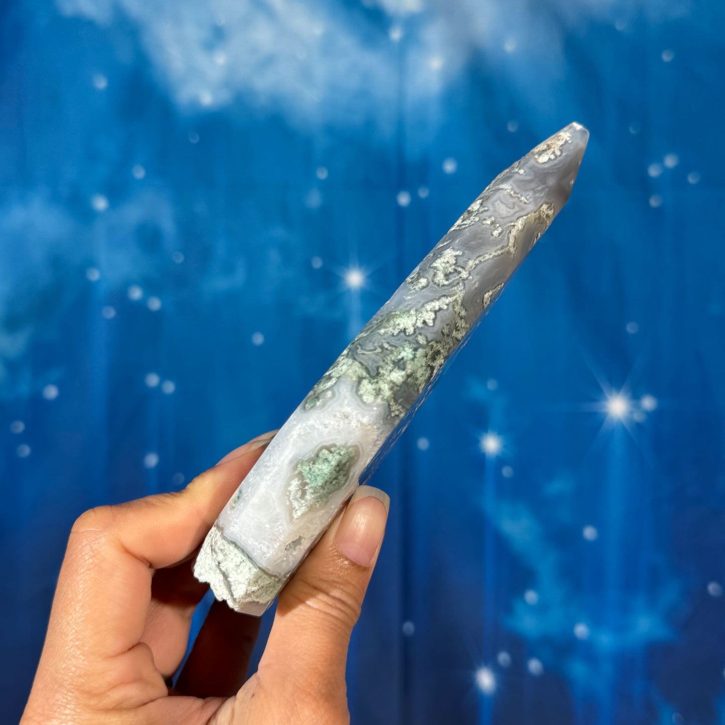 Moss Agate Free Form – 0.312 kg