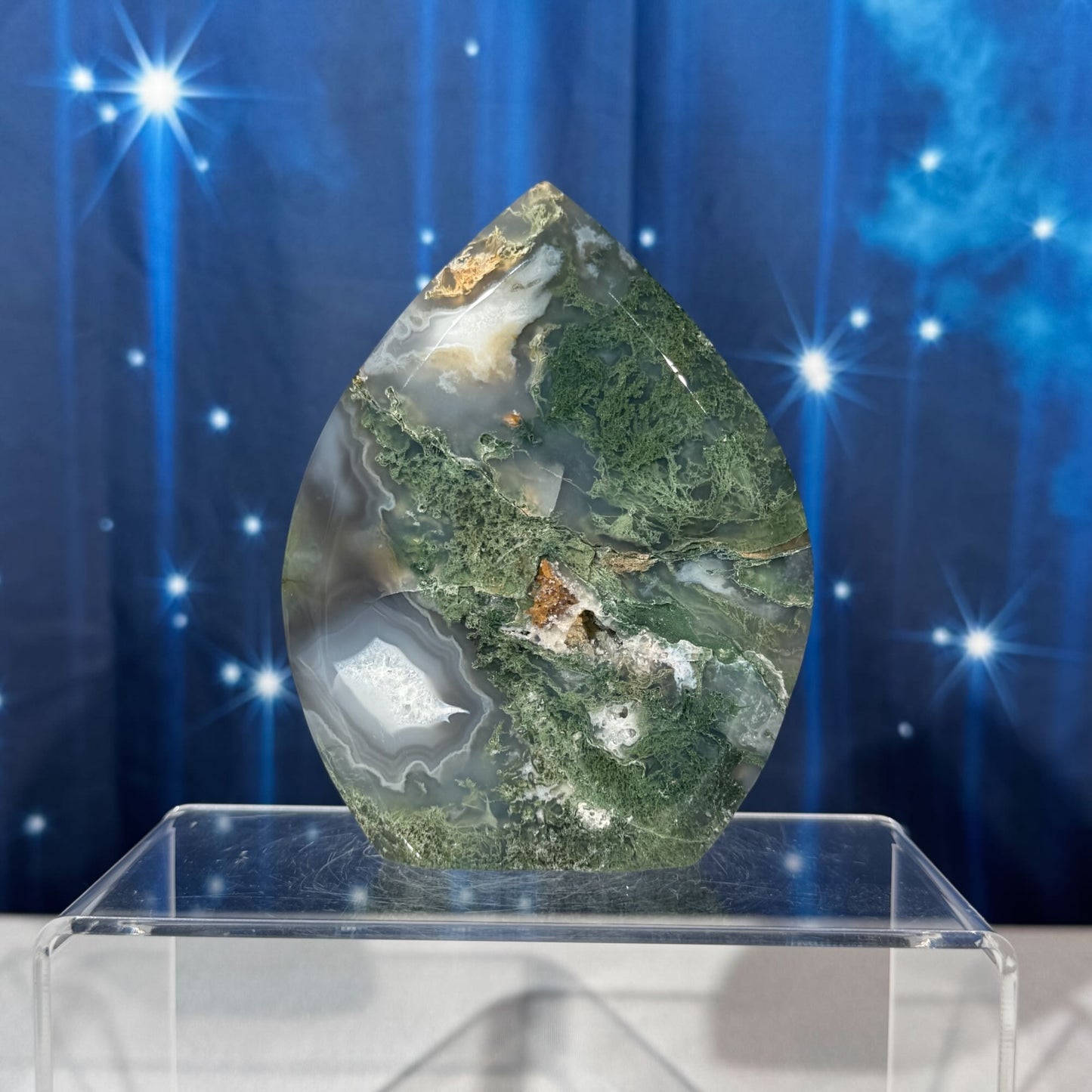 Moss Agate Free Form – 0.397 kg