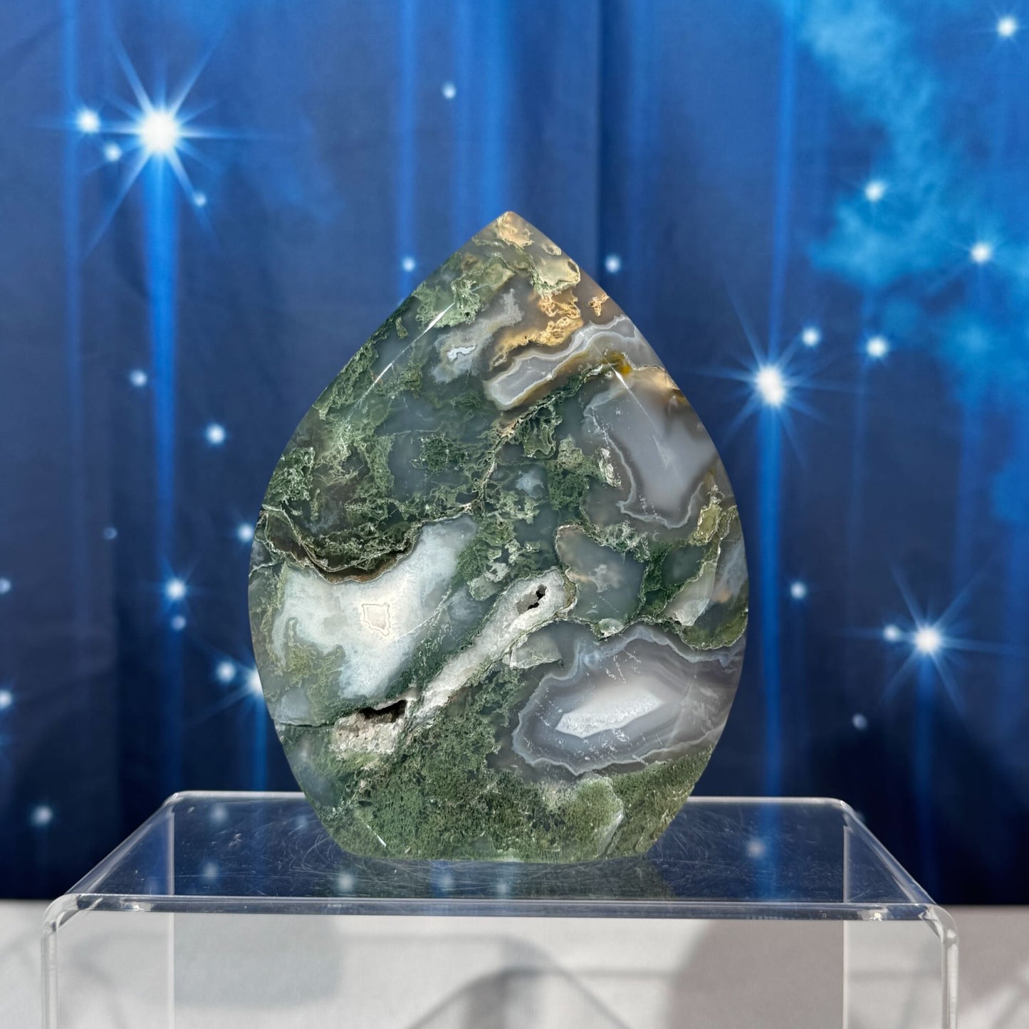 Moss Agate Free Form – 0.397 kg
