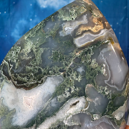 Moss Agate Free Form – 0.397 kg