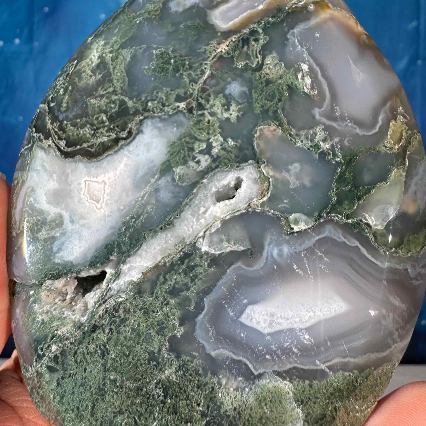 Moss Agate Free Form – 0.397 kg