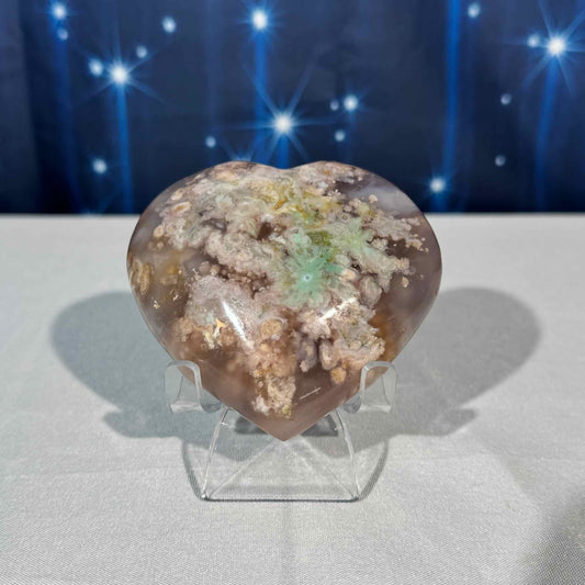 Flower Agate Heart – 0.343 kg
