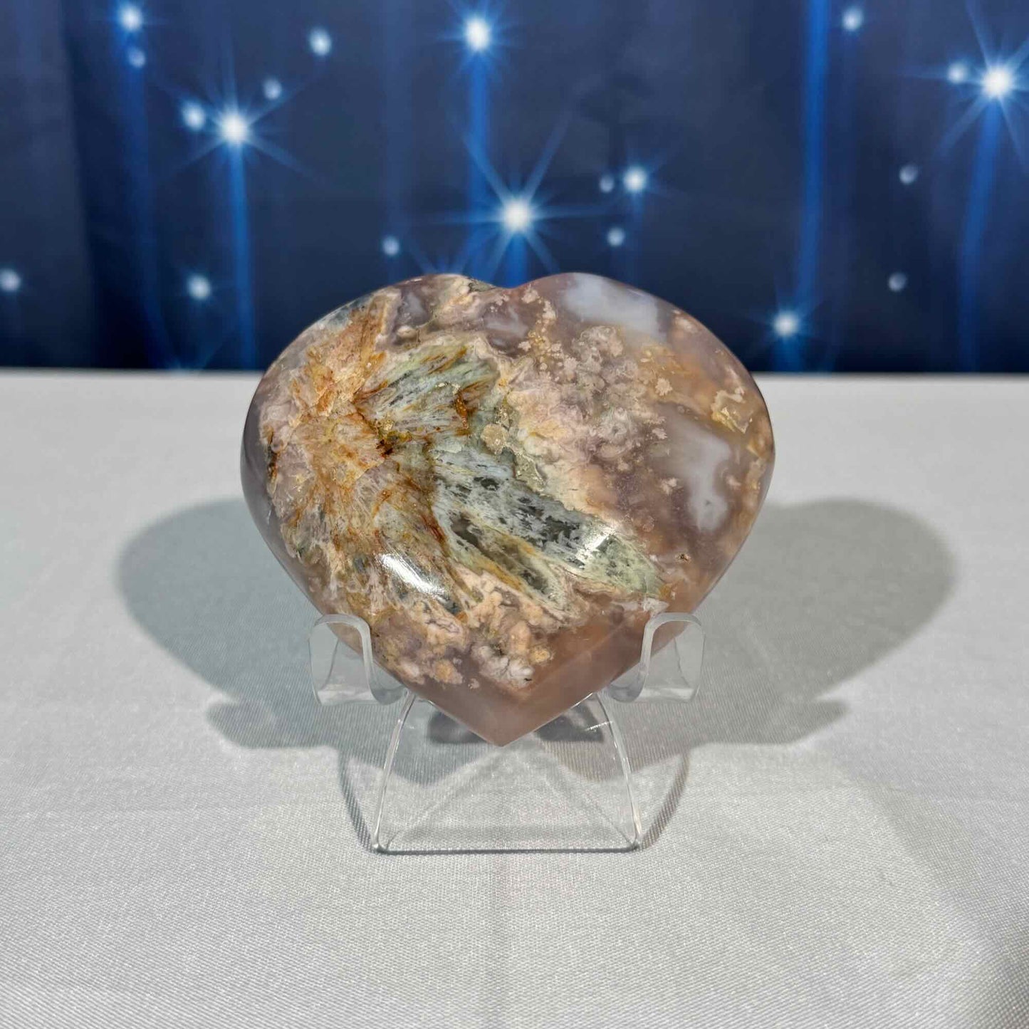 Flower Agate Heart – 0.343 kg