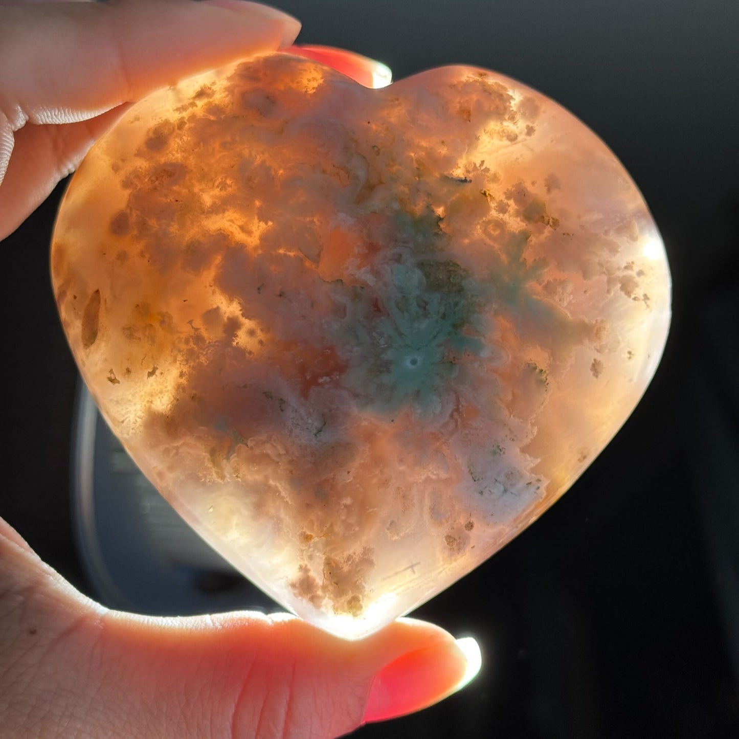 Flower Agate Heart – 0.343 kg