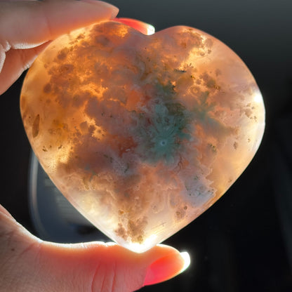 Flower Agate Heart – 0.343 kg