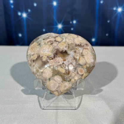 Flower Agate Heart – 0.354 kg
