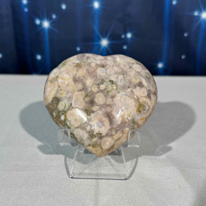 Flower Agate Heart – 0.354 kg