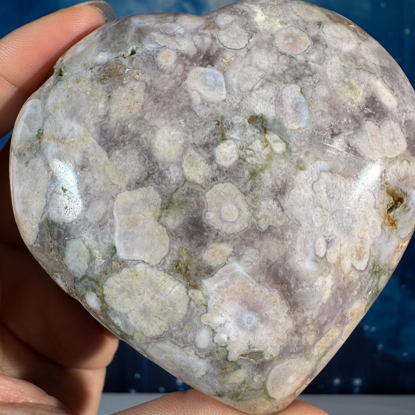 Flower Agate Heart – 0.354 kg