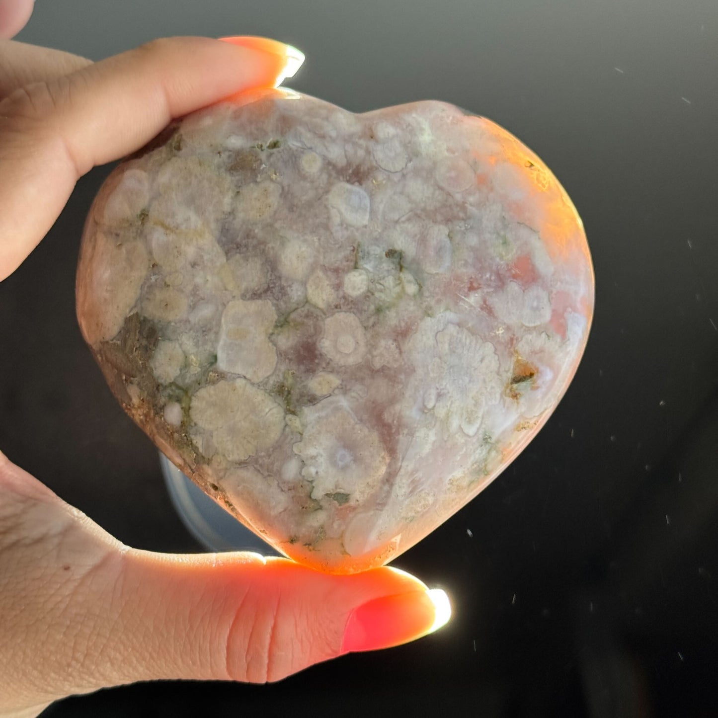 Flower Agate Heart – 0.354 kg