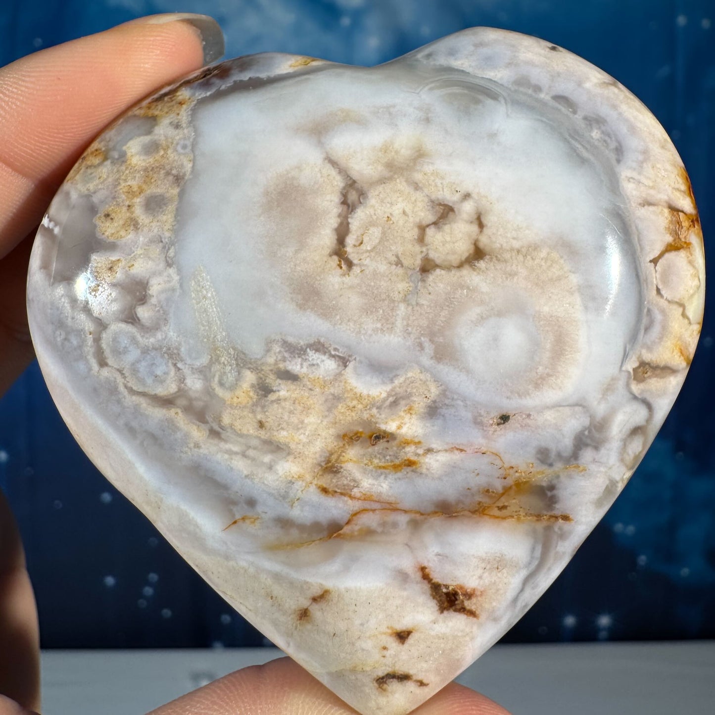 Flower Agate Heart – 0.190 kg
