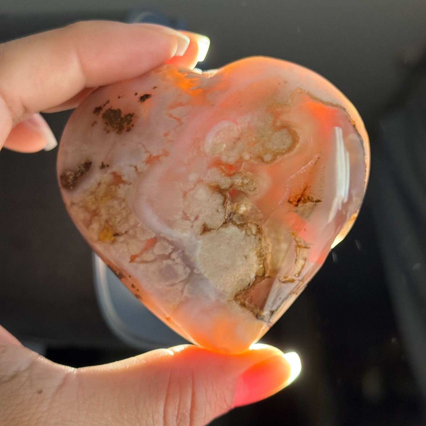 Flower Agate Heart – 0.190 kg