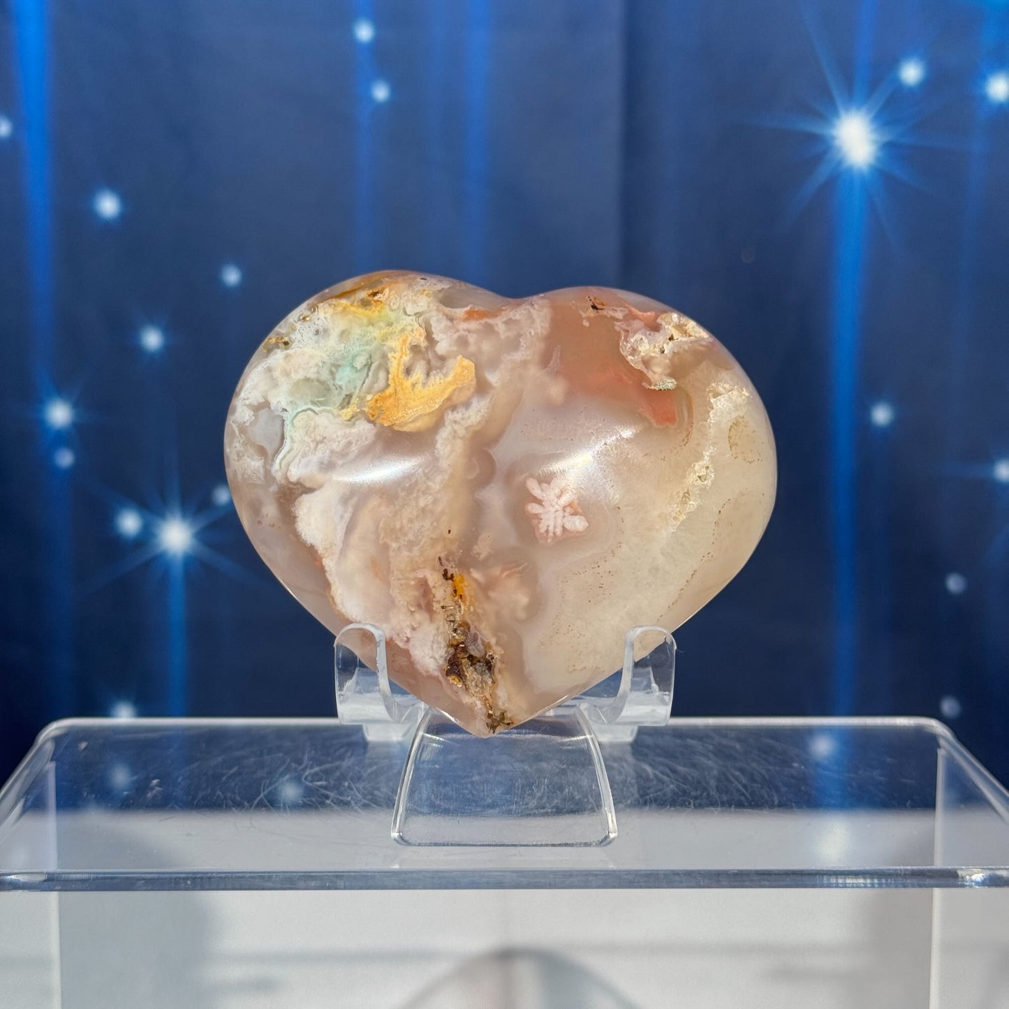 Flower Agate Heart – 0.218 kg