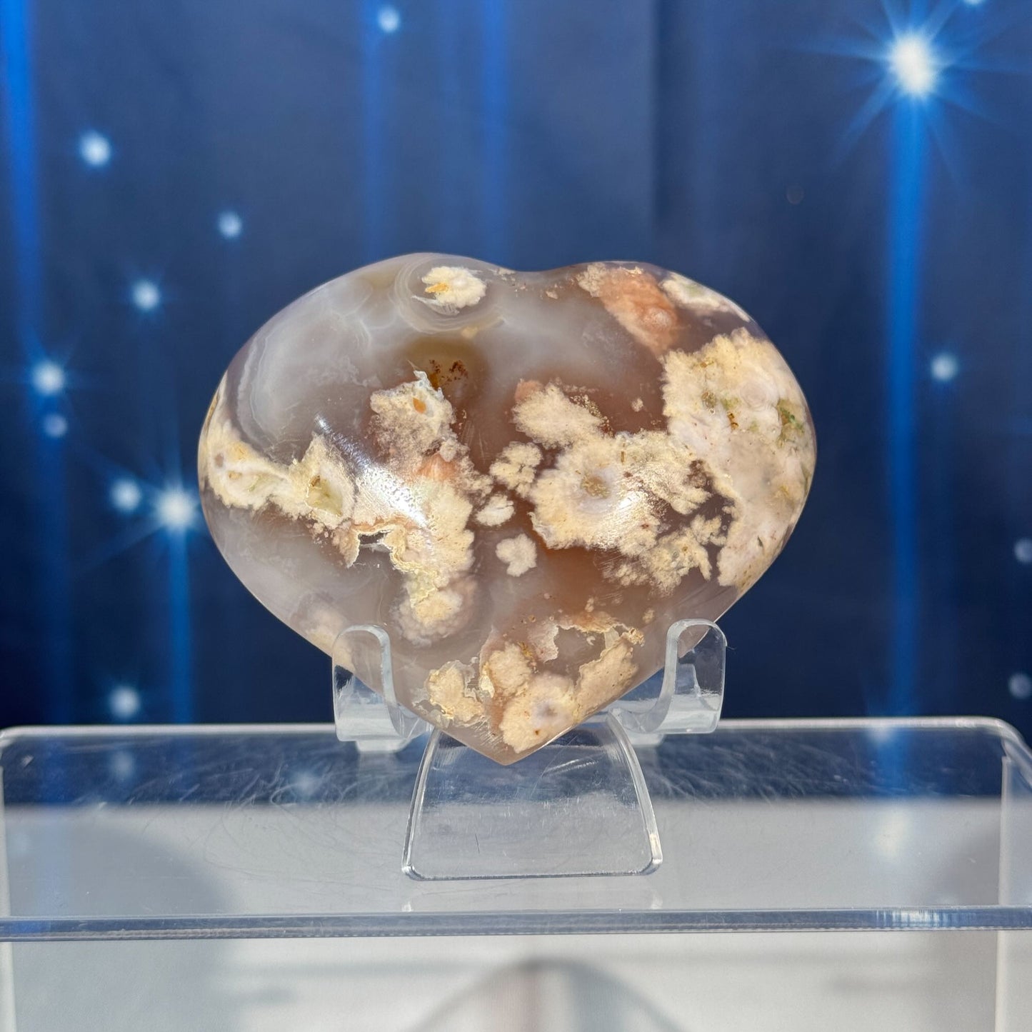 Flower Agate Heart – 0.179 kg