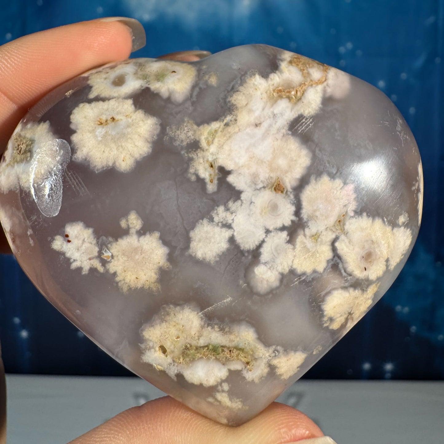 Flower Agate Heart – 0.179 kg