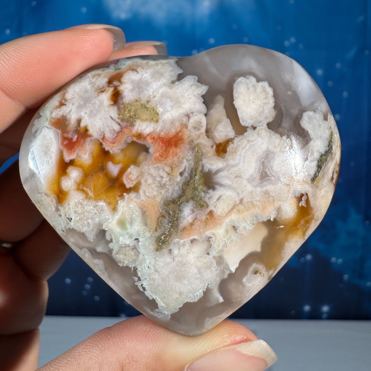 Flower Agate Heart – 0.162 kg