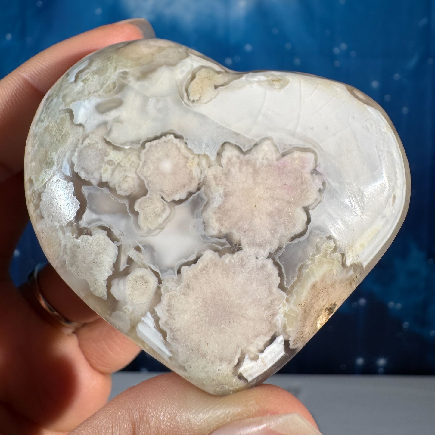 Flower Agate Heart – 0.162 kg