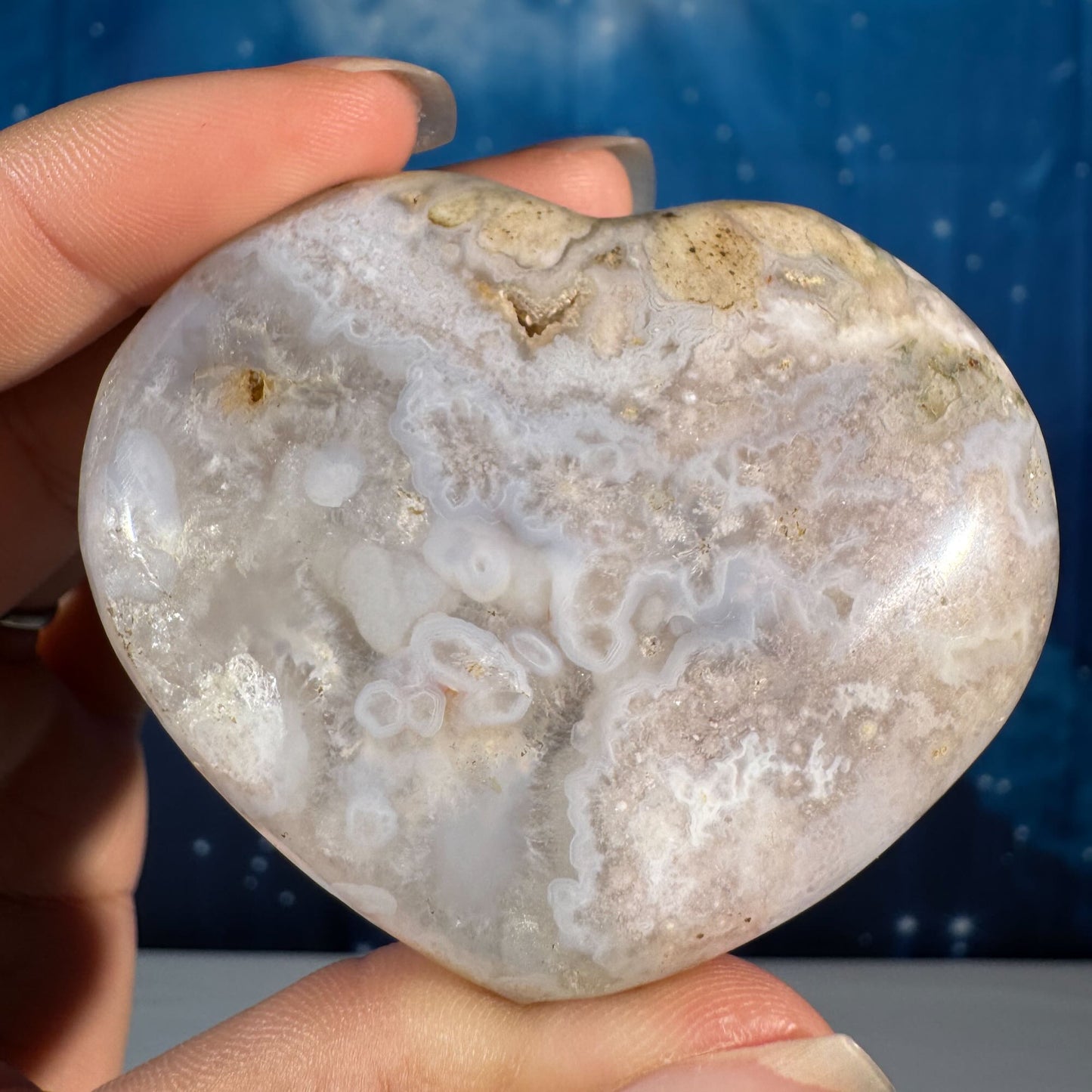 Flower Agate Heart – 0.111 kg