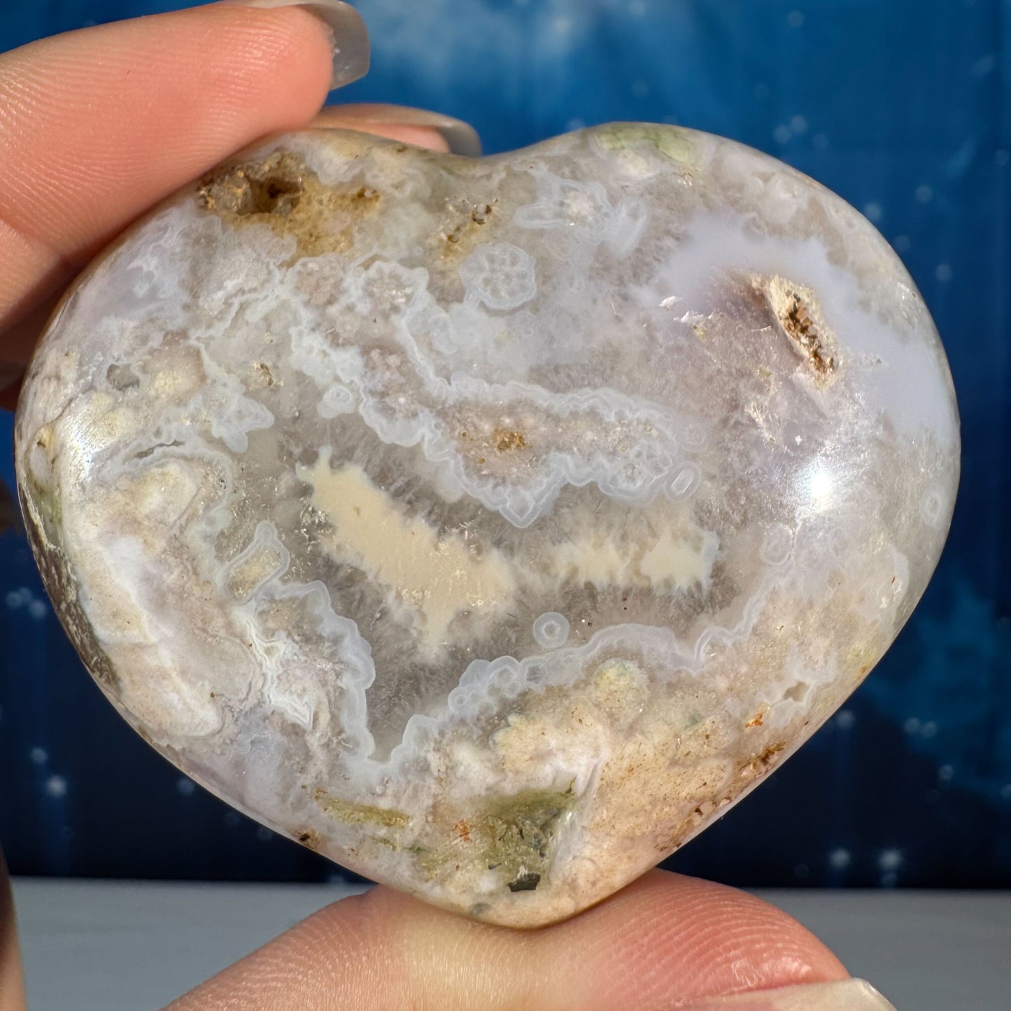 Flower Agate Heart – 0.111 kg