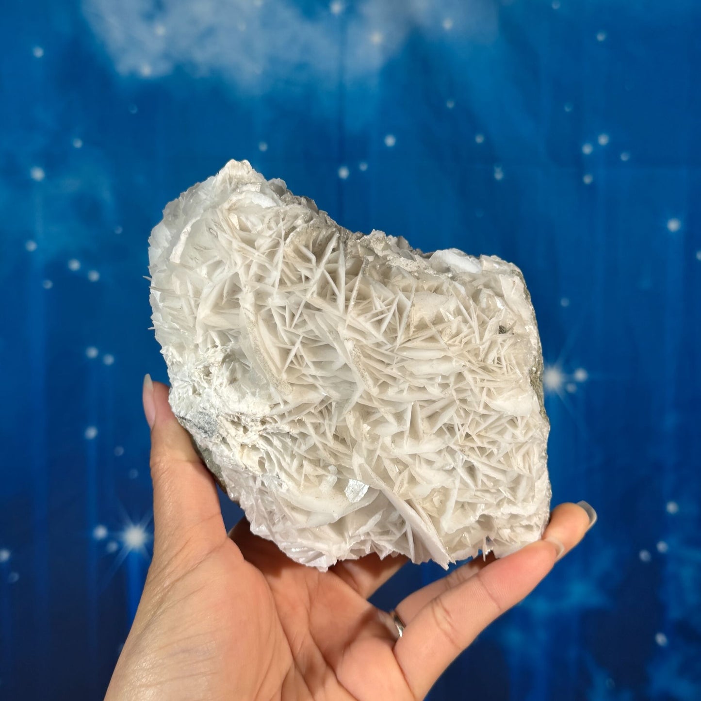 White Rose Calcite Specimen – 1.034 kg