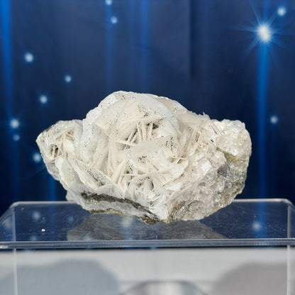 White Rose Calcite Specimen with Chalcopyrite – 0.394 kg