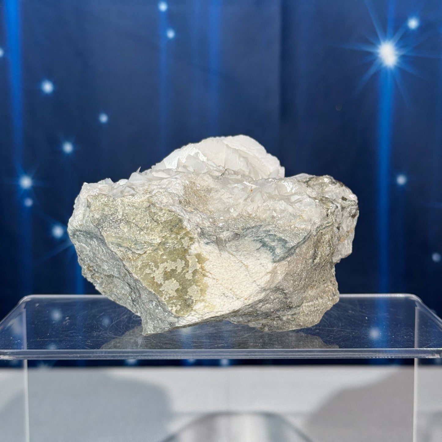White Rose Calcite Specimen with Chalcopyrite – 0.394 kg