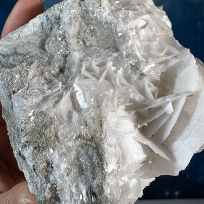 White Rose Calcite Specimen with Chalcopyrite – 0.394 kg