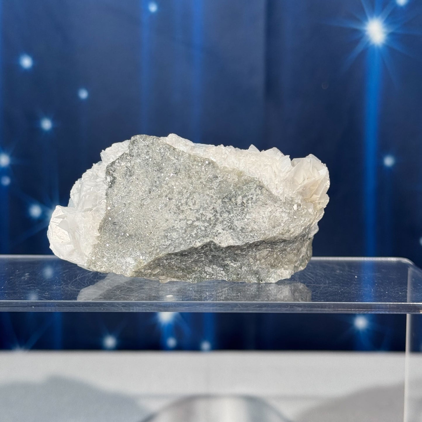 White Rose Calcite Specimen with Chalcopyrite – 0.179 kg