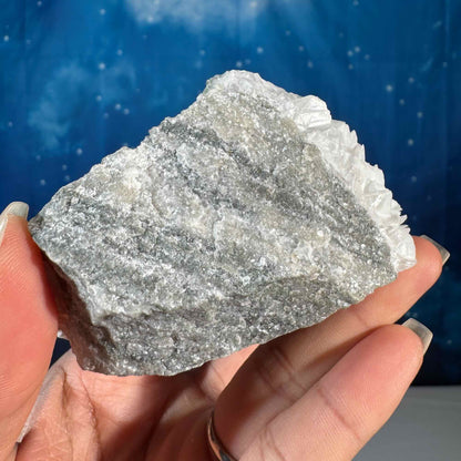 White Rose Calcite Specimen with Chalcopyrite – 0.179 kg