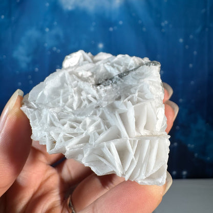 White Rose Calcite Specimen with Chalcopyrite – 0.179 kg