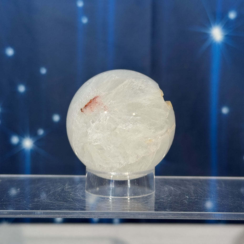 Flower Agate in Quartz Sphere – 0.181 kg