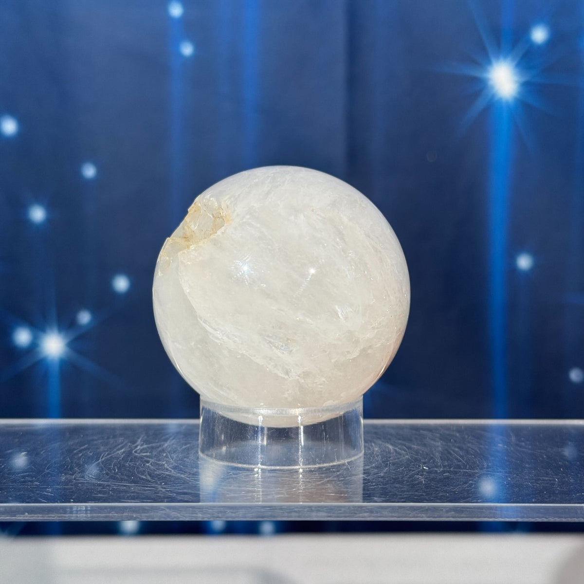 Flower Agate in Quartz Sphere – 0.181 kg