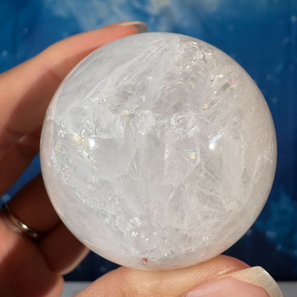Flower Agate in Quartz Sphere – 0.181 kg