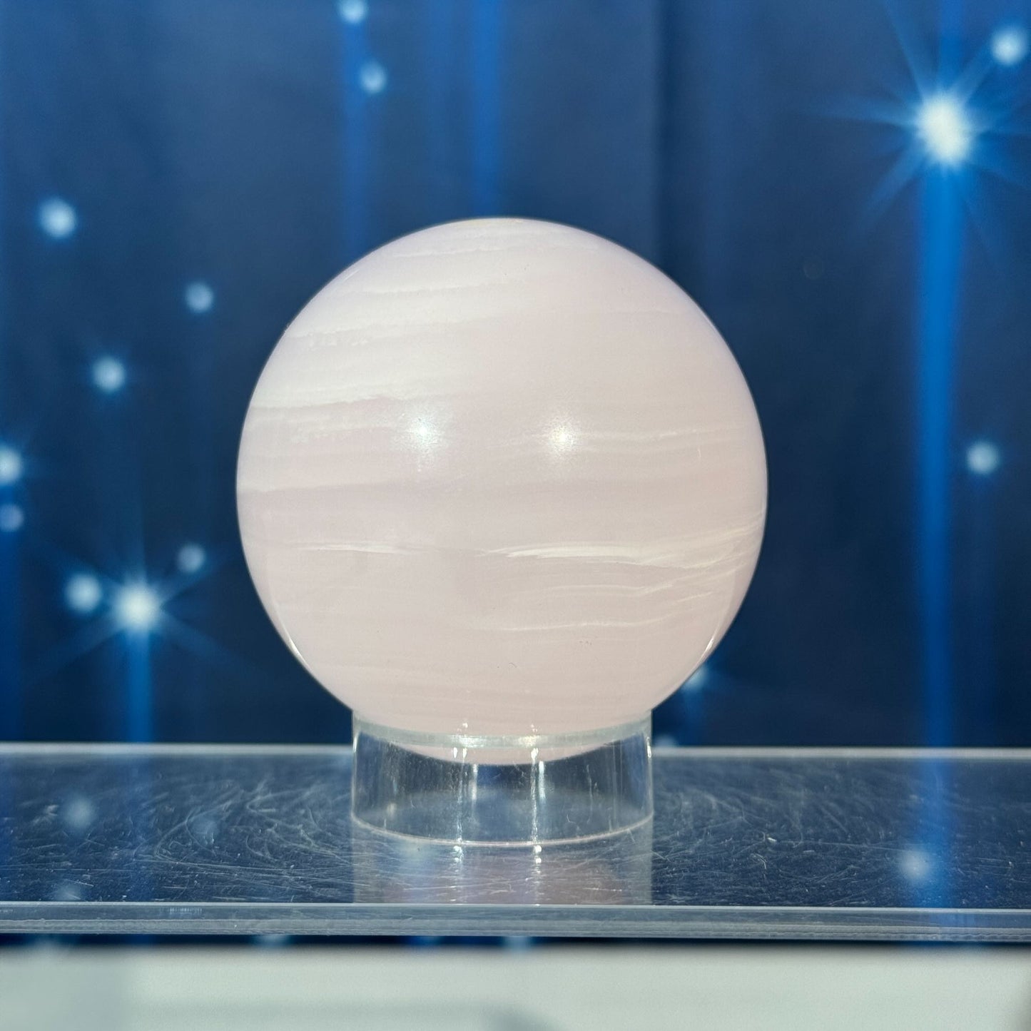 Pink Mangano Calcite Sphere – 0.272 kg