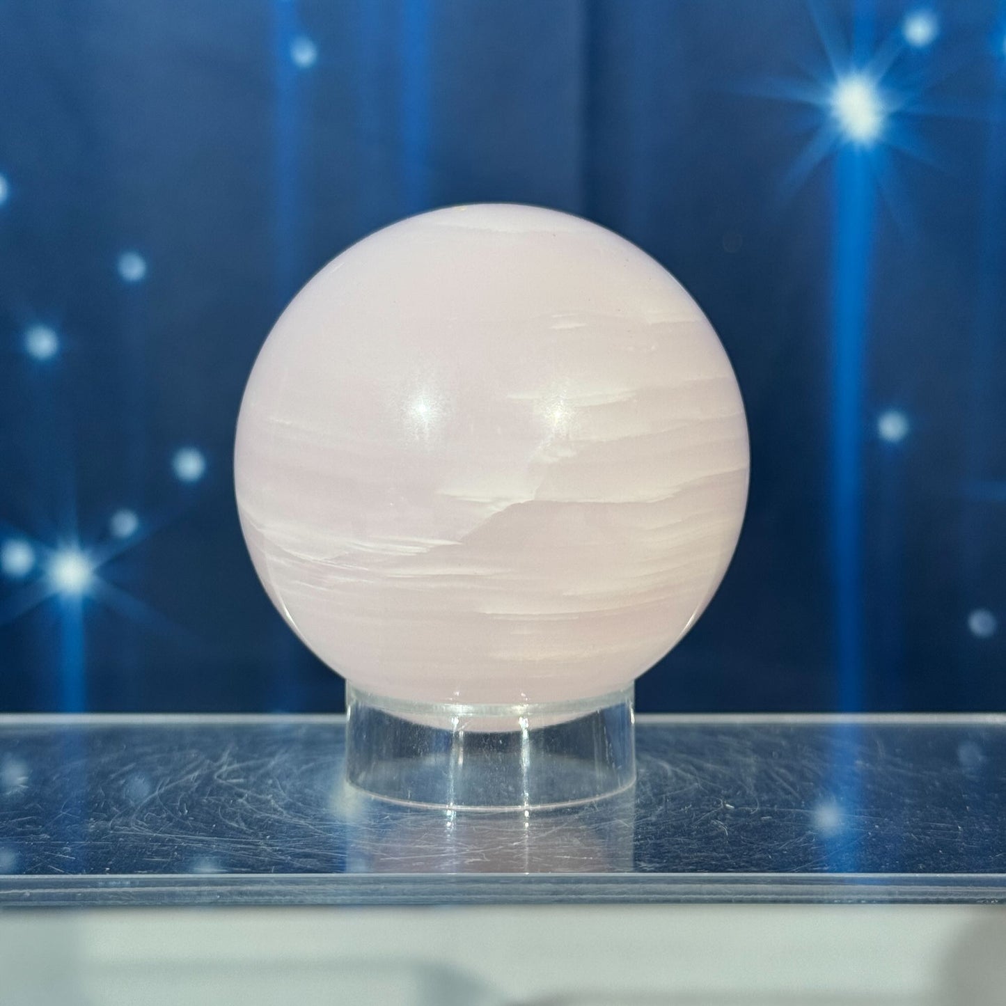 Pink Mangano Calcite Sphere – 0.272 kg