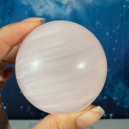 Pink Mangano Calcite Sphere – 0.272 kg
