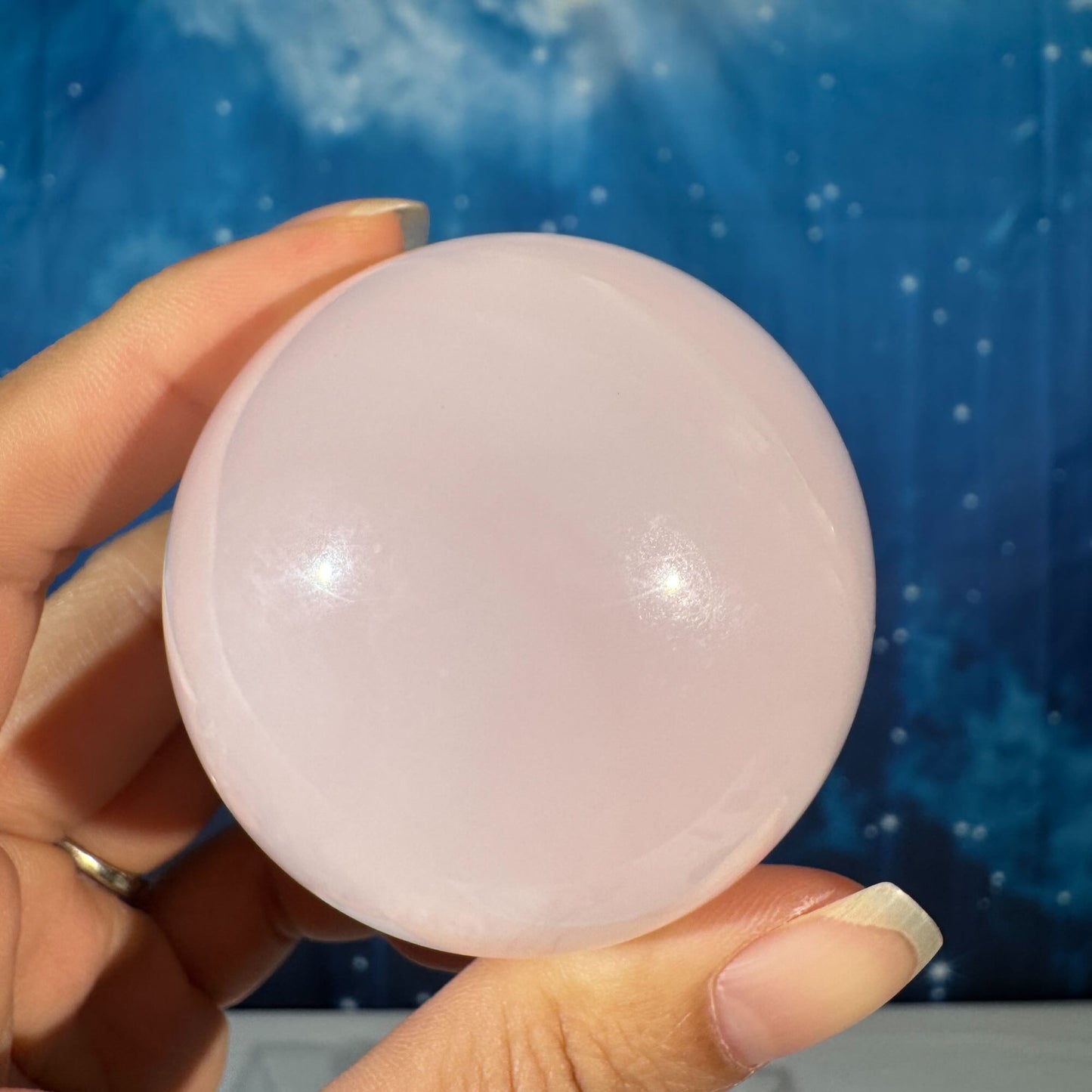 Pink Mangano Calcite Sphere – 0.272 kg