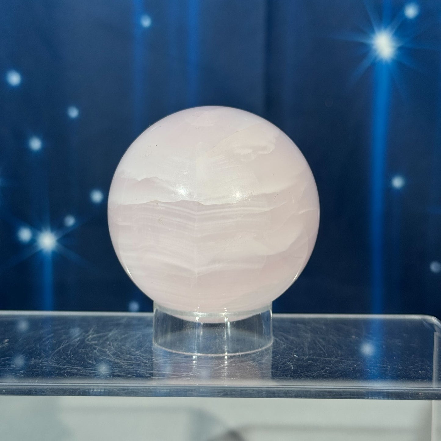 Pink Mangano Calcite Sphere – 0.272 kg