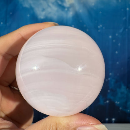 Pink Mangano Calcite Sphere – 0.272 kg