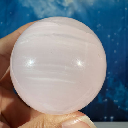 Pink Mangano Calcite Sphere – 0.272 kg