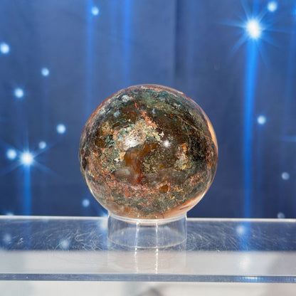 Carnelian Moss Agate Sphere – 0.235 kg