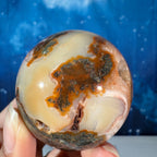 Carnelian Moss Agate Sphere – 0.235 kg