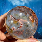 Carnelian Moss Agate Sphere – 0.283 kg
