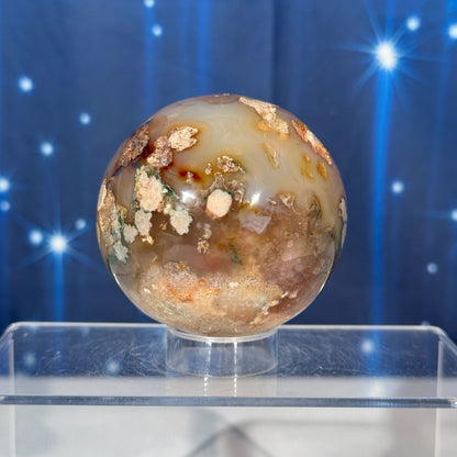 Flower Agate Sphere – 0.471 kg