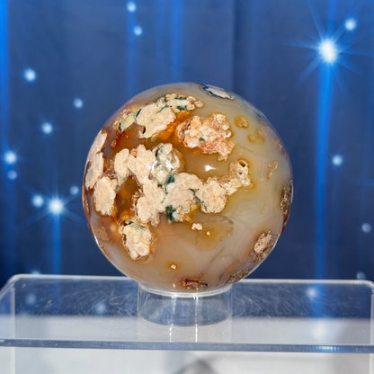 Flower Agate Sphere – 0.471 kg