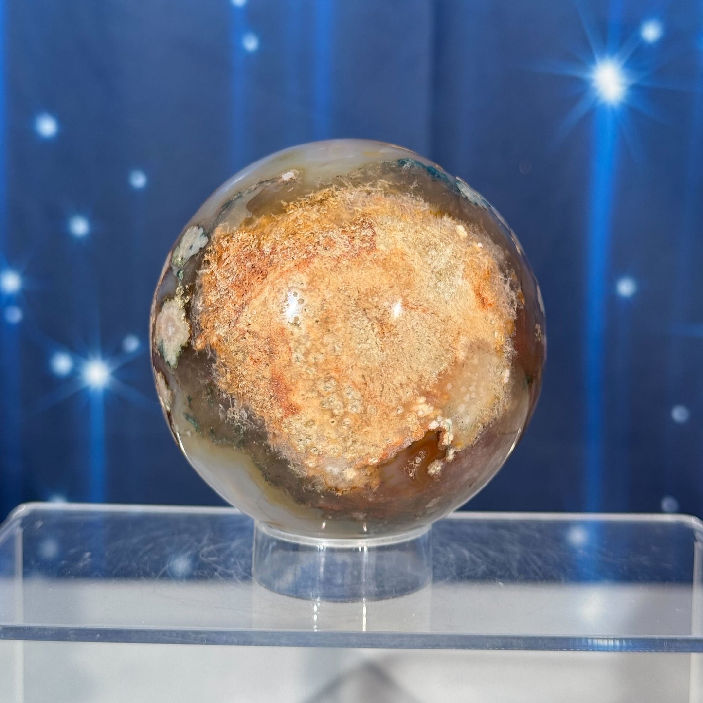 Flower Agate Sphere – 0.471 kg