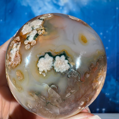 Flower Agate Sphere – 0.471 kg