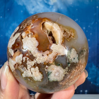 Flower Agate Sphere – 0.471 kg